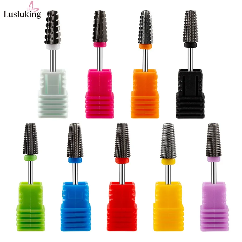 مثقاب مسمار مخروطي من كربيد التنغستن ، ملفات دوارة كهربائية مانيكير ، رأس طحن الحفر 5 في 1 ، أداة رسم الأظافر ، حصى 4XC-XXF ،" #4