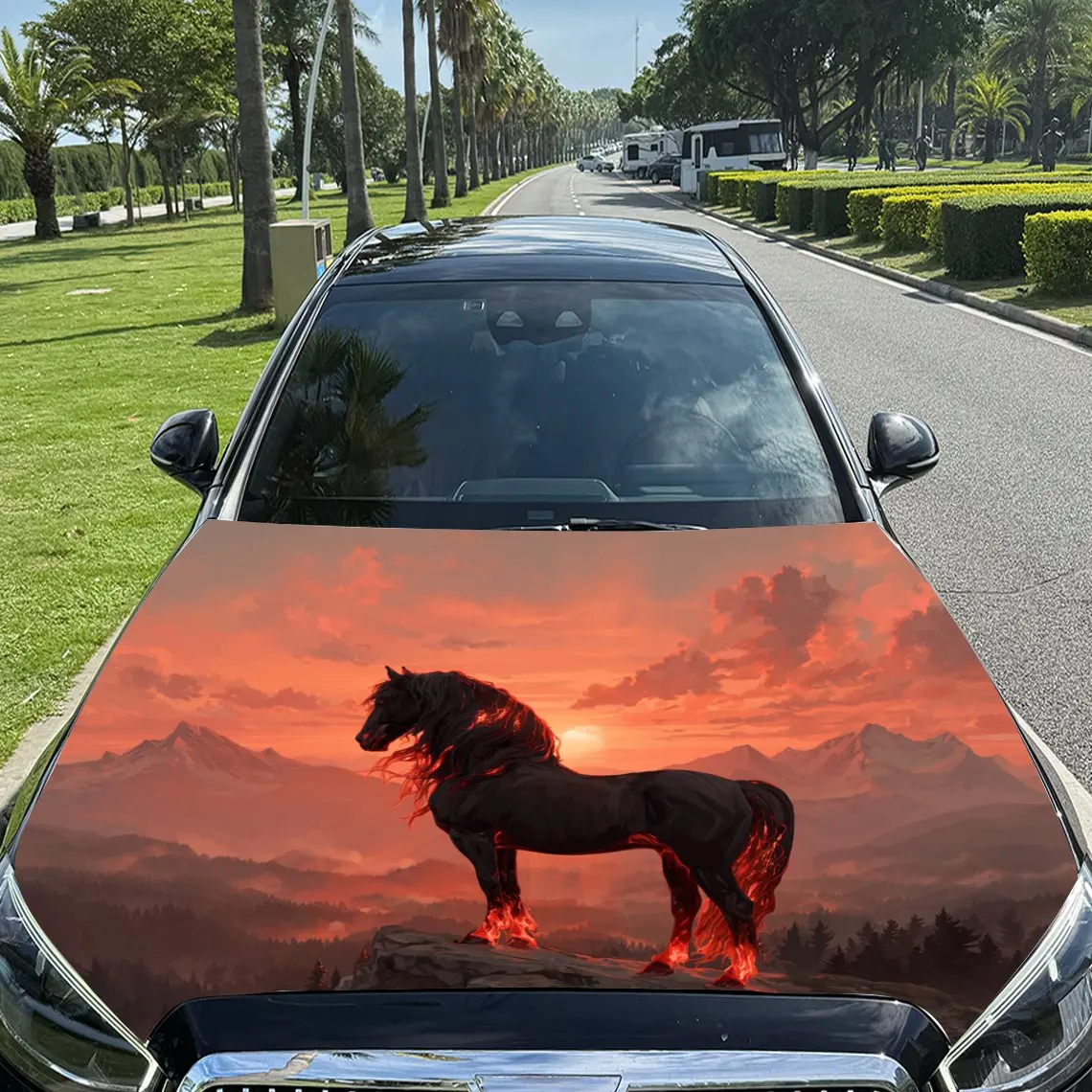 

Наклейки на капот автомобиля Majestic Celestial Horse Print, водонепроницаемые самоклеящиеся, устойчивые к царапинам, легко приклеиваемые, прочные автомобильные ПВХ ст.