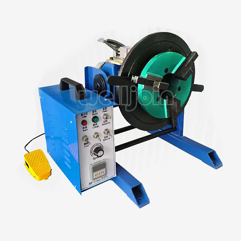 220V BWJ-30 30KG Welding Positioner With 200MM Mini Chuck With Foot Switch Welding Turntable