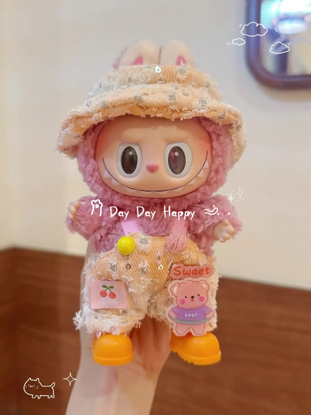 

Labubu Doll Clothes Labubu Set Casual Overalls Two Piece Set Suitable For First Second Third Generation Labubu Fashion Clothes