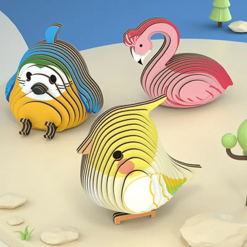 

Children's Educational 3D Three-dimensional Paper Puzzle 6-14 Years Old Small Animal Puzzle Blocks DIY Handmade Model Ornaments