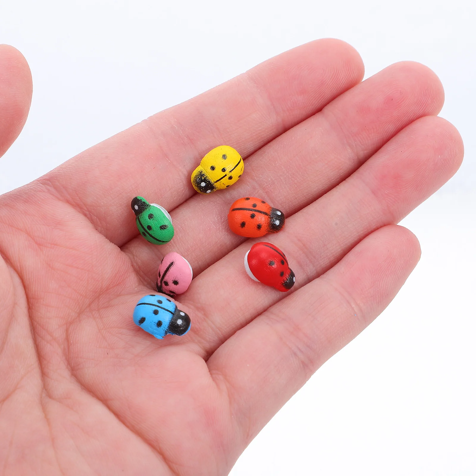 

150Pcs Micro Landscape Resin Ornaments Cute Ladybugs for Garden Outdoor Decor Yard Terrarium DIY Craft Fairy Garden Miniature
