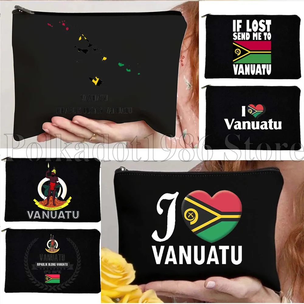 

Vanuatu Флаг Вану поэзия Карта Патриотические подарки Холст Косметички Макияж Туалетная сумка Пенал Чехол для ключей Кошелек для монет Сумка для хранения