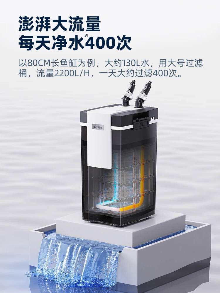 Oxygen production and filtration integrated machine, circulating water quality, silent external water purification filter