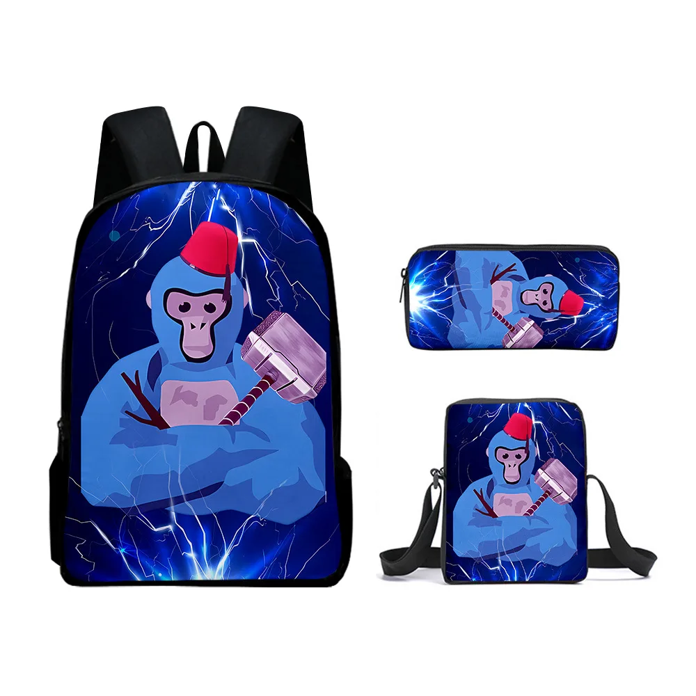 3D nuevo juego Gorilla Tag mochila bolso de hombro bolso de hombro estuche para lápices mochila impresión