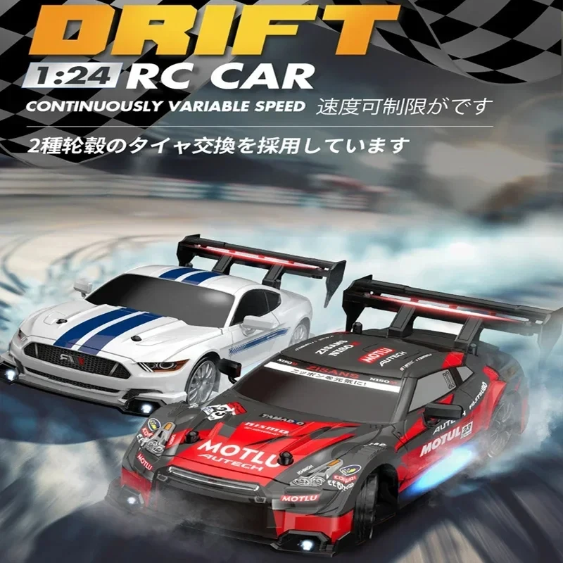 AE86 RC Drift Racing Car 1/24 4WD 30KM/h High Speed with Light 2.4G Radio Controlled Vehicle Model Race Competition Toy for Boys