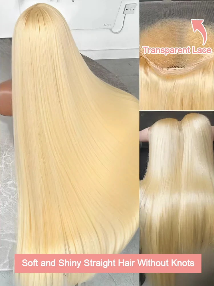 30 40 بوصة شعر مستعار أشقر مستقيم 613 Hd الدانتيل الباروكة الأمامية 13x6 شفاف 250% البرازيلي الملونة الدانتيل الجبهة الباروكات 100% الشعر البشري #4