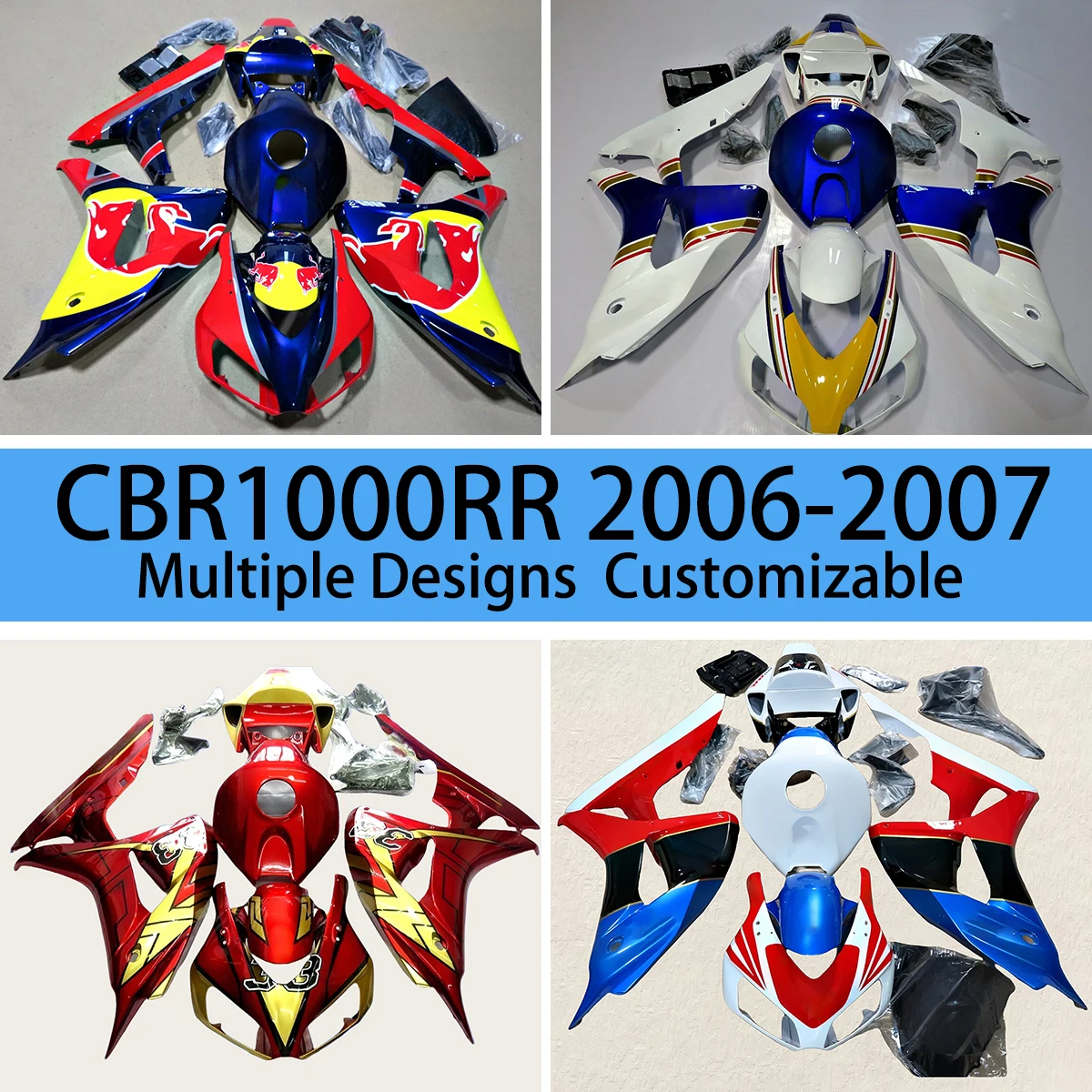 

Dirt Bike Fairng Kit CBR 1000RR 2006 2007 Refitting Motorcycle Racing Customized Shell Fairings for HONDA CBR1000RR 06 07