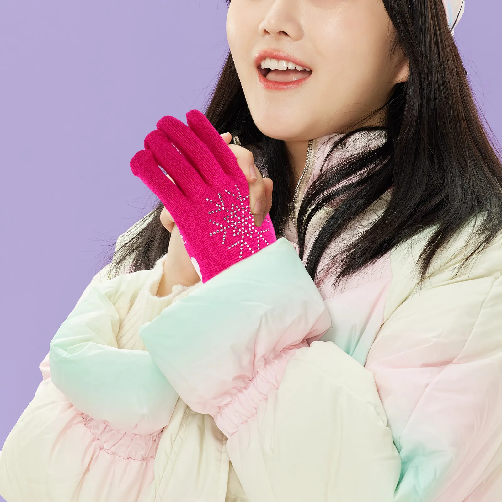 

1 пара перчаток для фигурного катания для девочек, нескользящие, для женщин и детей, для тренировок и выступлений, милые зимние защитные перчатки