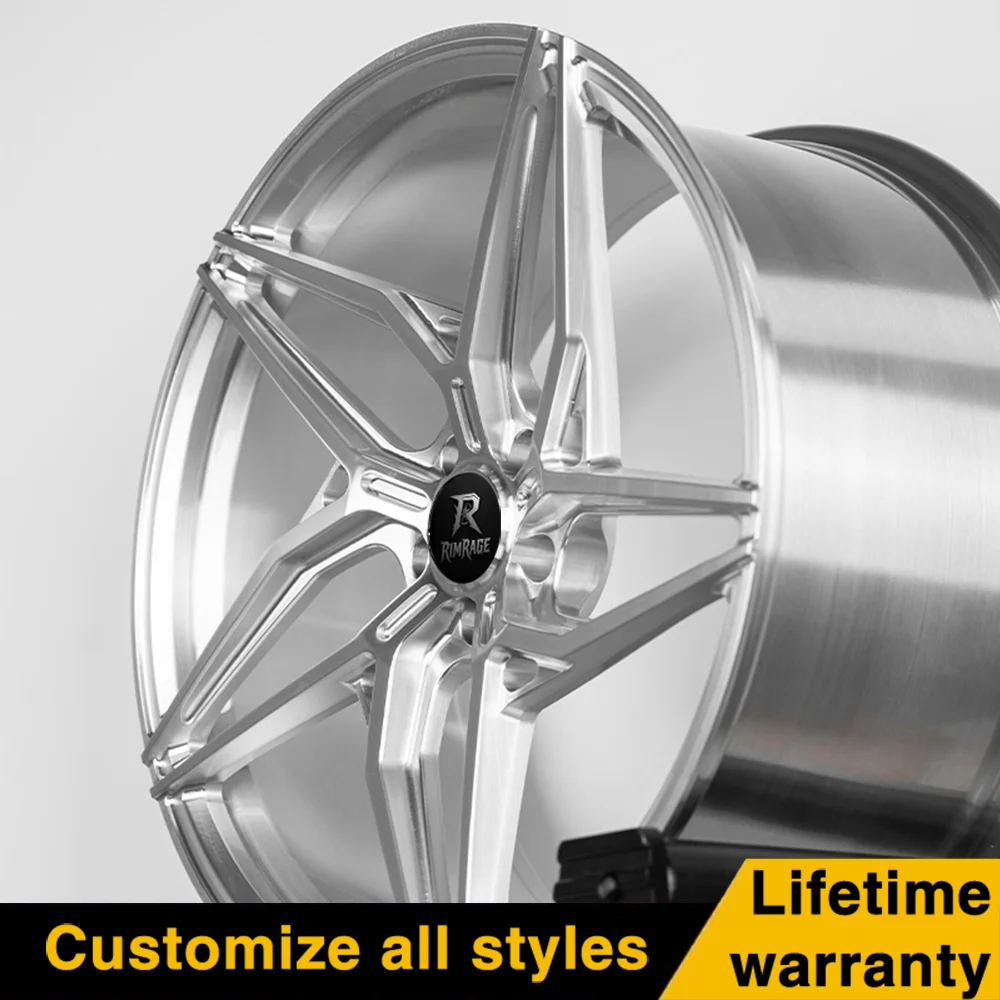 18-22 Inch Custom Forged Alloy Wheels Silver Split Spoke Deep Concave Rims For M3 M4 RS6 Performance CarsW205,W213,W166,X156,W25