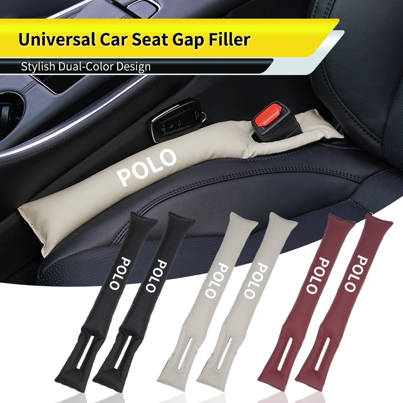 

Automotive Two-tone Leather Seam Strip Leak-Proof Auto Seat Gap Plug For VW Polo Golf GTI Tiguan Sharan Beetle Touareg Touran