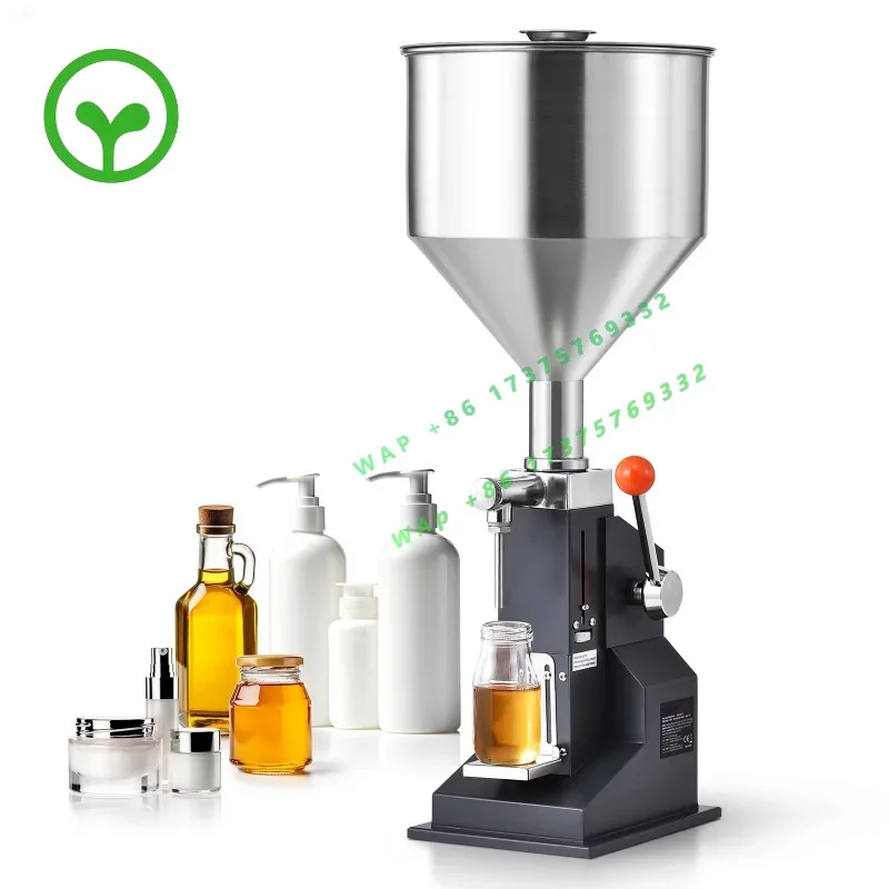 【Premium】SucceBuy A03 5-50ml/5-100ml Manual Liquid Filling  hine Paste Bottle Filler Adjust le with Hopper for Water Shampoo Hon