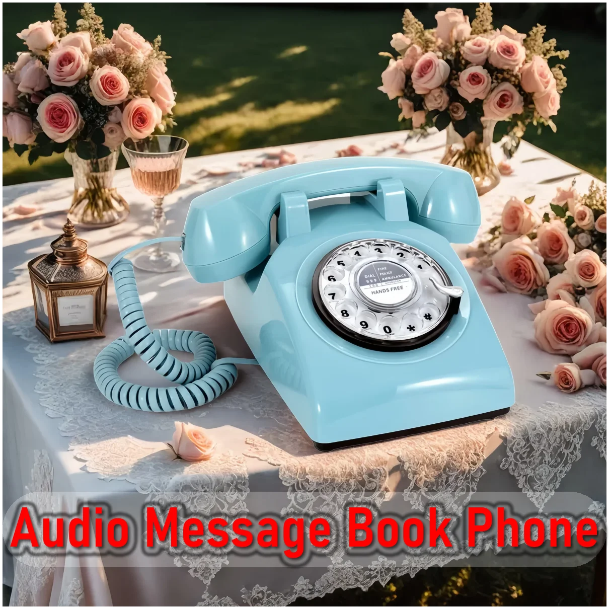 Audio Retro Guest Book Phone Rotary Dial Telephone Wedding Guestbook Voice Message Recorder Banquet Sign In Book for Events