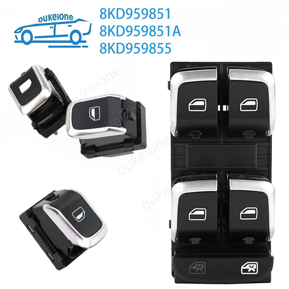Electric Power Window Switch Master Lifter Button for Audi A4 S4 A5 S5 Q5 2008 2009 2010 2012-2016 Car Parts 8KD959851 8KD959855