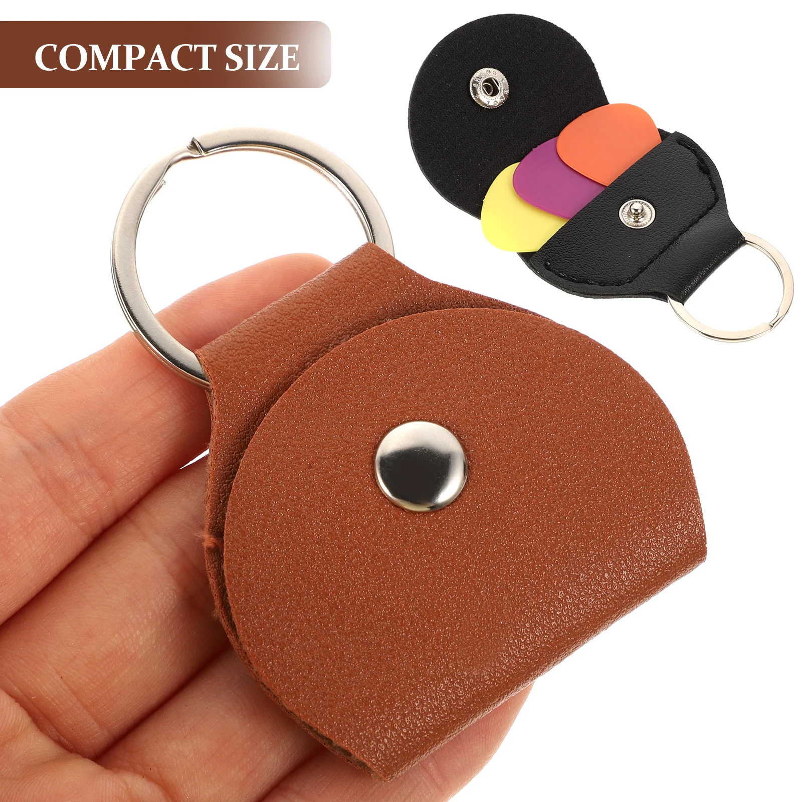 

Pick Bag Large Capacity Guitar Picking Holders Keyring Plectrums Storage Container Picks