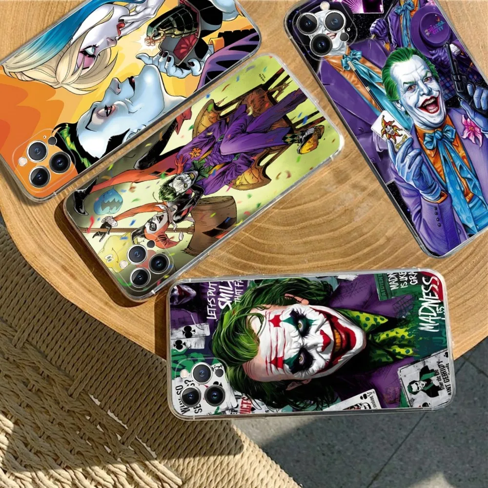 

Horror J-Joker Comic Phone Case For IPhone 16 15 14 13 12 Mini 11 Pro XS Max X XR SE 6 7 8 Plus Soft Silicone Cover