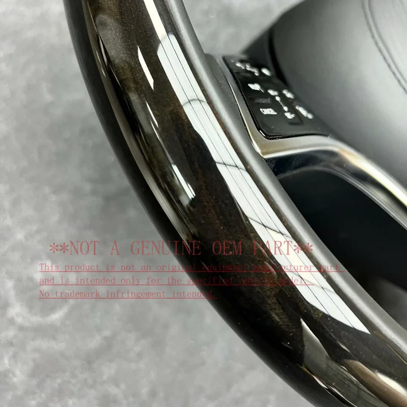 For Mercedes Benz W123 W124 W126 D Shape Retro Peach Wood Steering Wheel Old Car Modification Horn Cover Decorative Cover