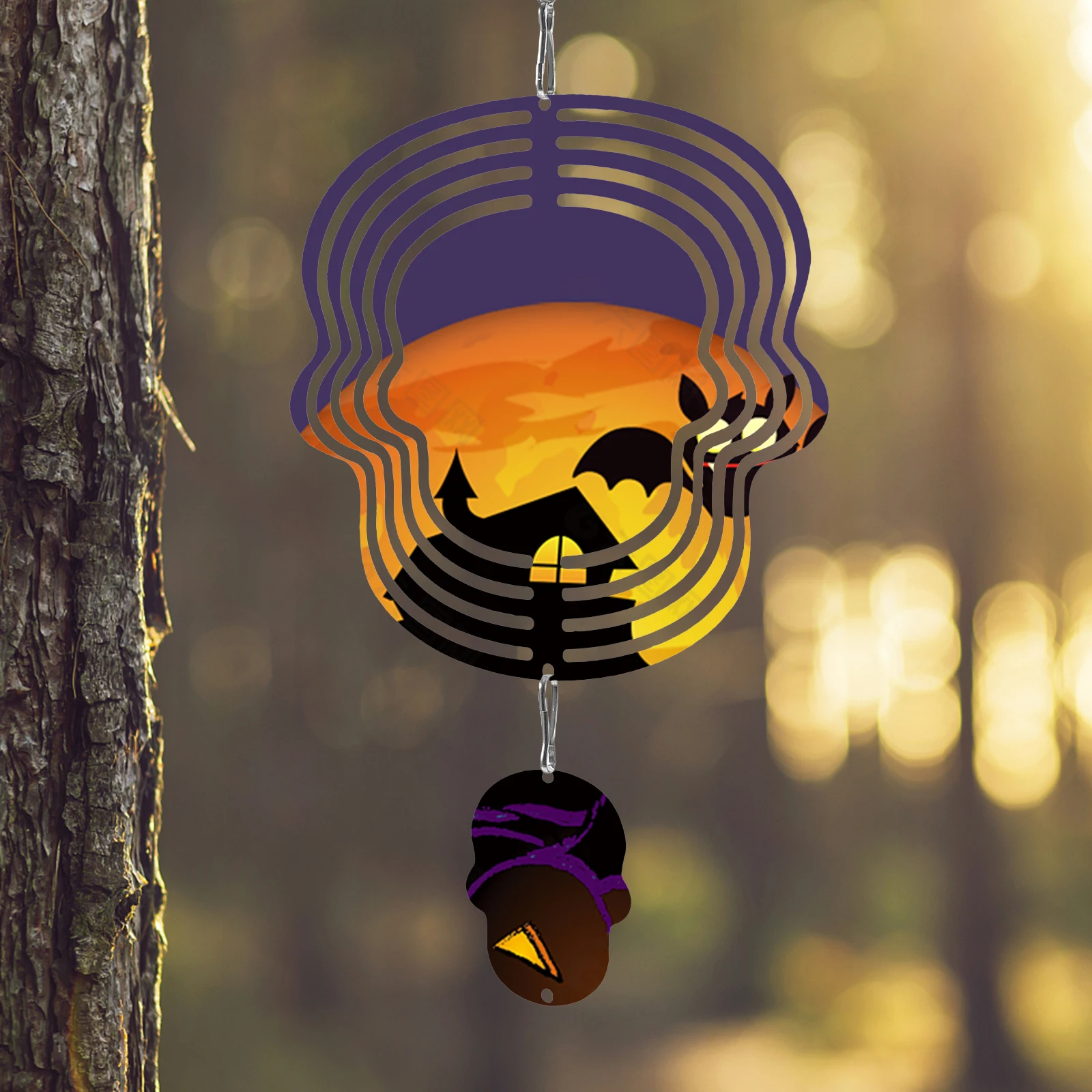 

Rotating Chime Sublimation Metal Aluminum Outdoor Garden Yard Decor Hanging Craft Diy Blank Swivel Decoration Sublimation Wind