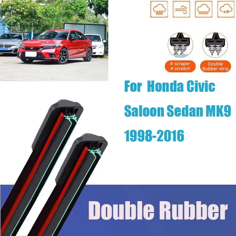 

For Honda Civic Saloon Sedan MK9 Front Windshield Wiper General Motors Multifunctional Double Rubber Strip Wiper Wholesale