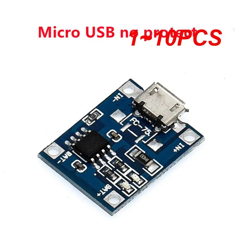 1~10PCS Type-c/Micro/Mini USB 5V 1A 18650 TP4056 Lithium Battery Charger Module Charging Board With Protection Dual Functions 1A