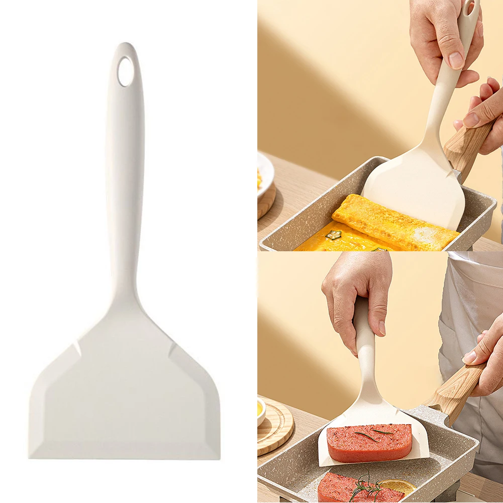 Silicone Pancakes Spatula Heat  Steak Fried Shovel Wide Flat Spatula Turner for Nonstick Cookware Egg Cookie Omelette