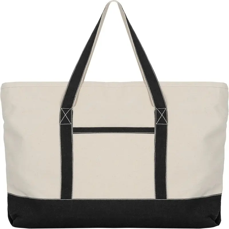 

Очень большие холщовые сумки на молнии — 22-дюймовая сверхпрочная сумка-тоут премиум-класса на молнии — топ на молнии, 100% органический хлопок,