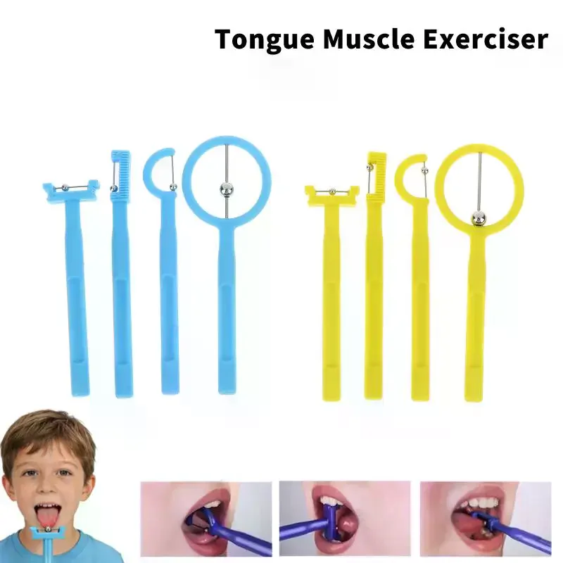 Tongue Tip Oral Care Exercise 4Pcs For Children Speech Therapy Autism Sensory Rehabilitation Oral Tongue Muscle Trainer Talk
