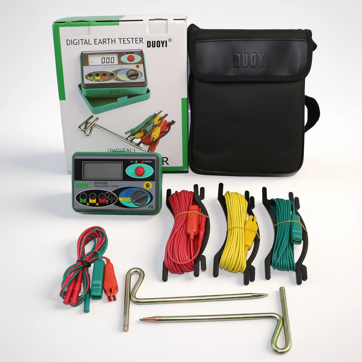 

DY4100 Digital Earth Ground Resistance Meter Megohmmeter 0-2000 Ohm Instruments Inspection Electrician Resistance Tester