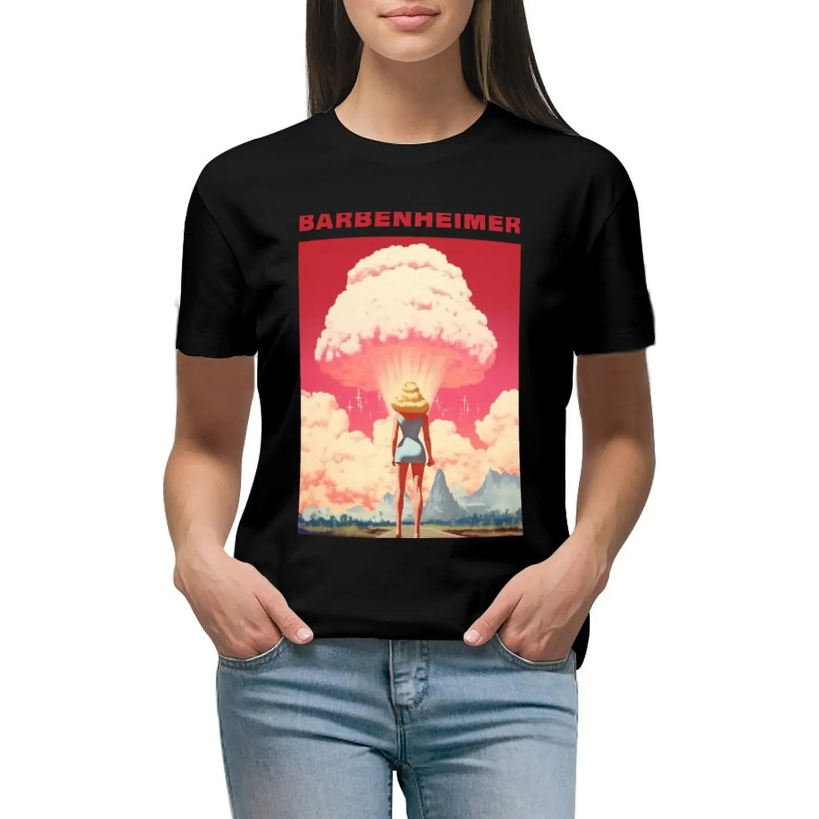 

BARBENHEIMER 2023 T-Shirt customizeds graphics kawaii clothes customs design your own t-shirt dress for Women plus size sexy