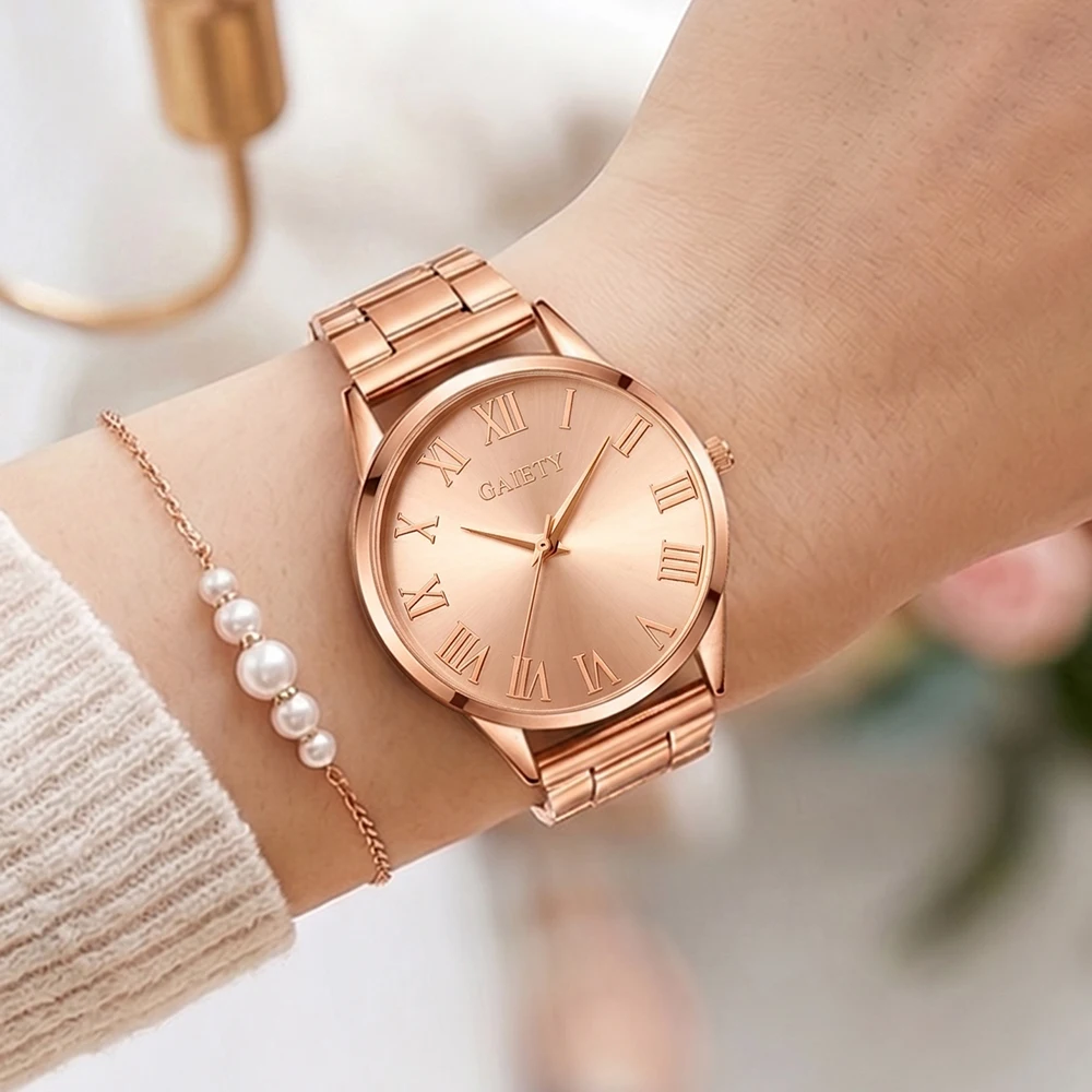 1Pc Women's Watch Rose Gold Fashionable Business Elegant Classic Exquisite Vintage Bracelet Y2K Party Gathering Daily Wear Birthday Holiday Gift Travel Vacation Music Festival Perfect Gift view 5