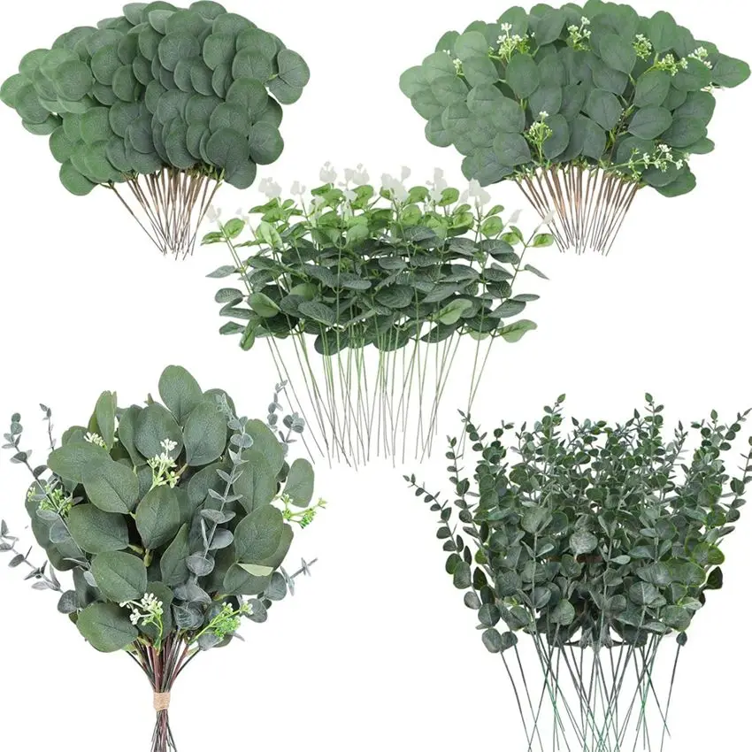 

20pcs Artificial Plant Green Combination DIY Bridal Tuzzy-muzzy Wedding Flower Garden Table Center Home Party Decoration Party