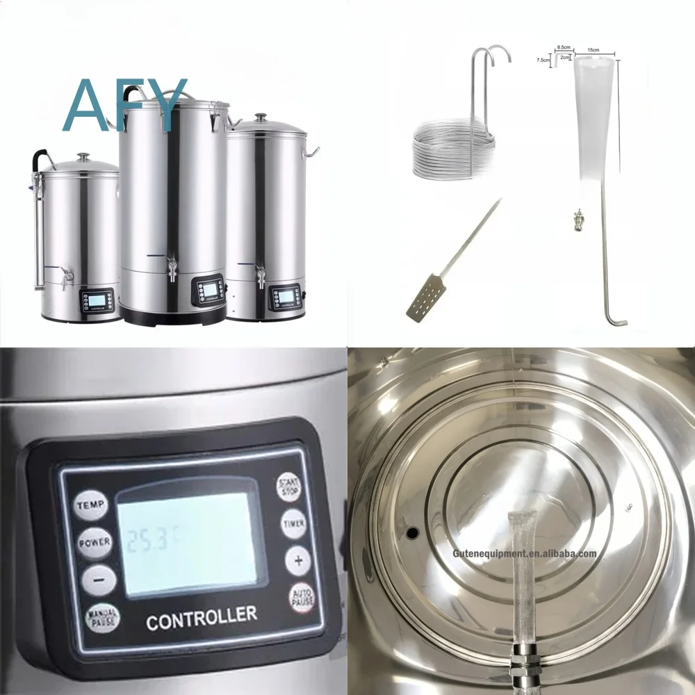 40L 50L 70L All-in-One Micro Beer Brewing Equipment for Home Craft Beer Making System with Kettle Mashing Fermentation Setup