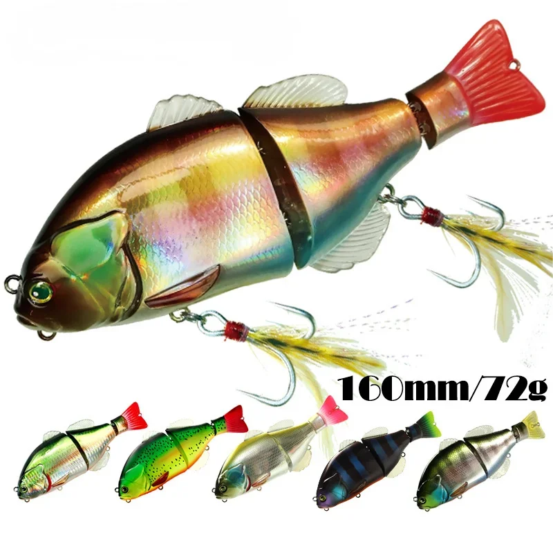 2026  NEW Swimbait Big Fishing Lure Artificial Hard Bait 160mm 70g Jointed Fishing Lure for Predator Wobbler Minnow Pike