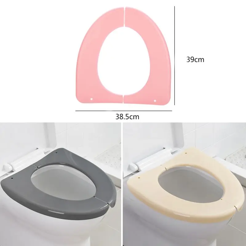 Waterpoof Toilet Cover Seat Lid Cover Bathroom Closestool Protector Bathroom Accessories Foldable Reusable Toilet Seat Cover Mat