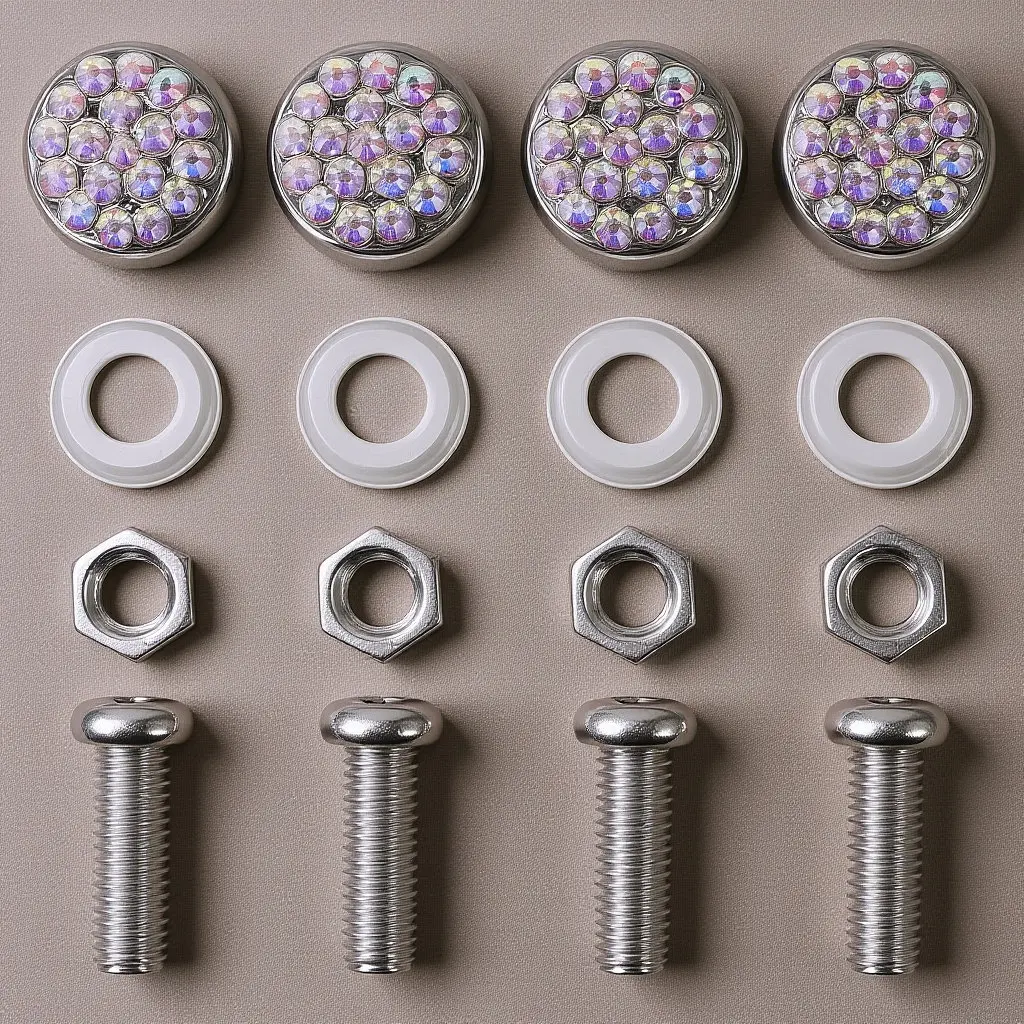 1Set Anti-Theft License Plate Screw Set Stylish Seamless Design Easy Install Car Plate Mounting Hardware Security Screws for All