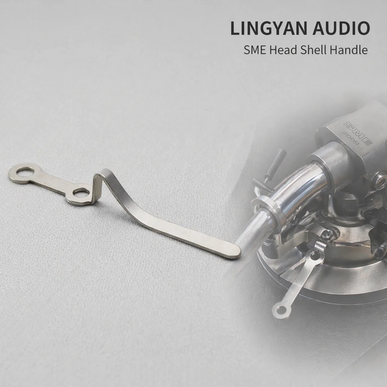 Replacement SME Tonearm Head Shell Handle, Stainless Steel, Precision Fit, 13mm Hole Spacing, 7mm Raised Section