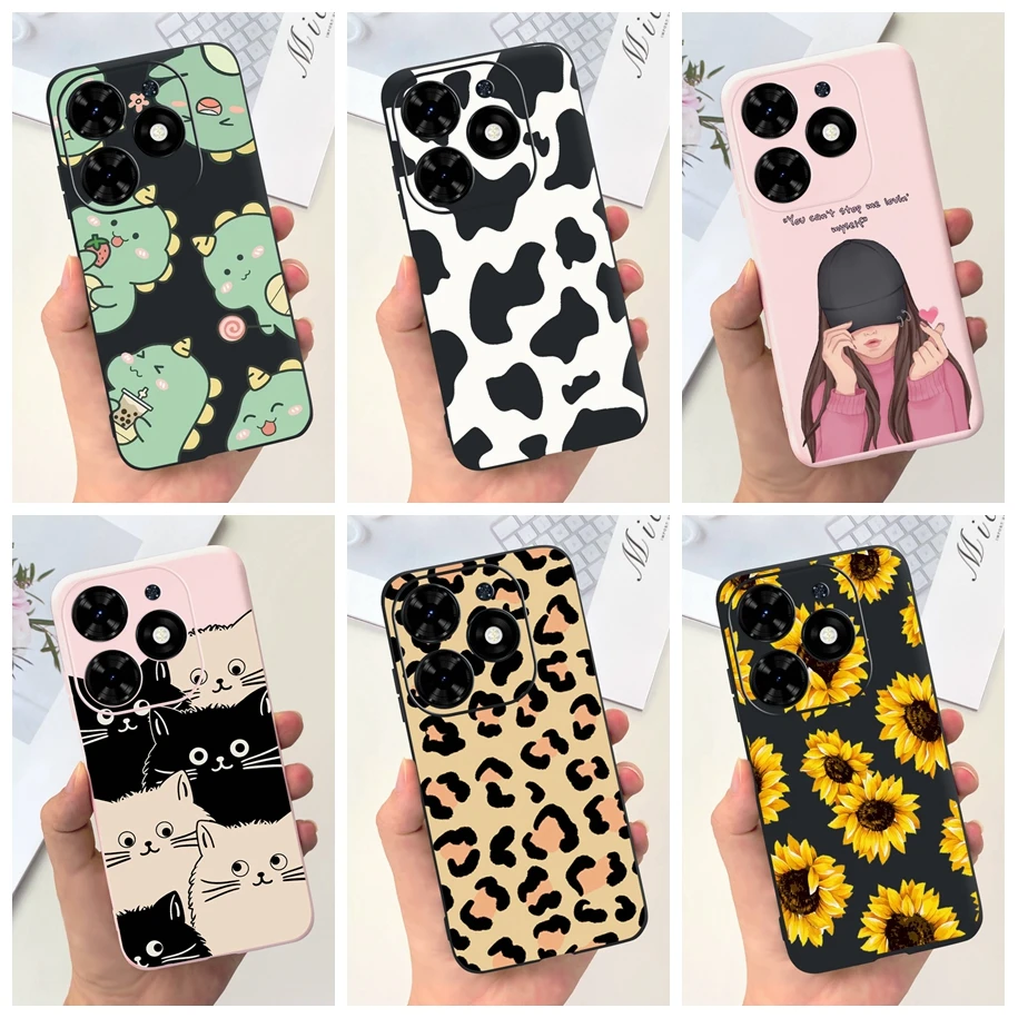 For Infinix Hot 40i Case Shockproof Silicone Soft TPU Girl Back Cover For Infinix Hot 40 Pro X6837 Funda Hot40i Hot40 2023 Capas