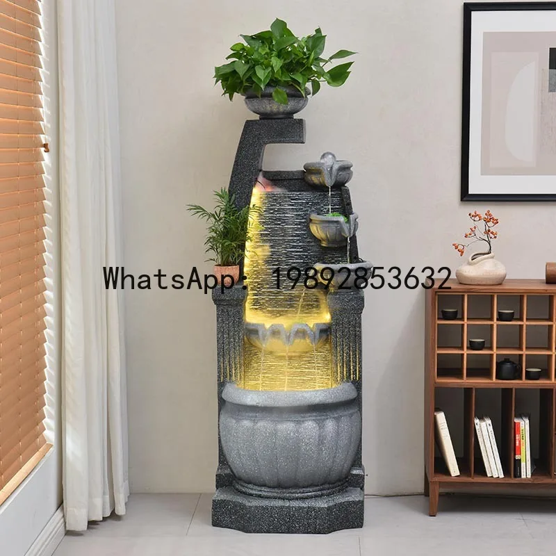 CZ   Water Shui Ball Wealth-Attracting Landscape Floor Ornament Living Room Circulating Humidifier Home Decoration Gift