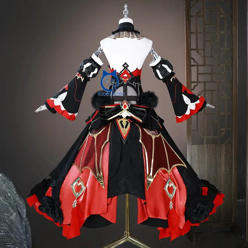 ホンカイ・インパクト3 テレサ・アポカリプス コスプレ衣装 アニメ レッドロリータドレス ウィッグ シューズセット 女性用 コミックコン ロールプレイ