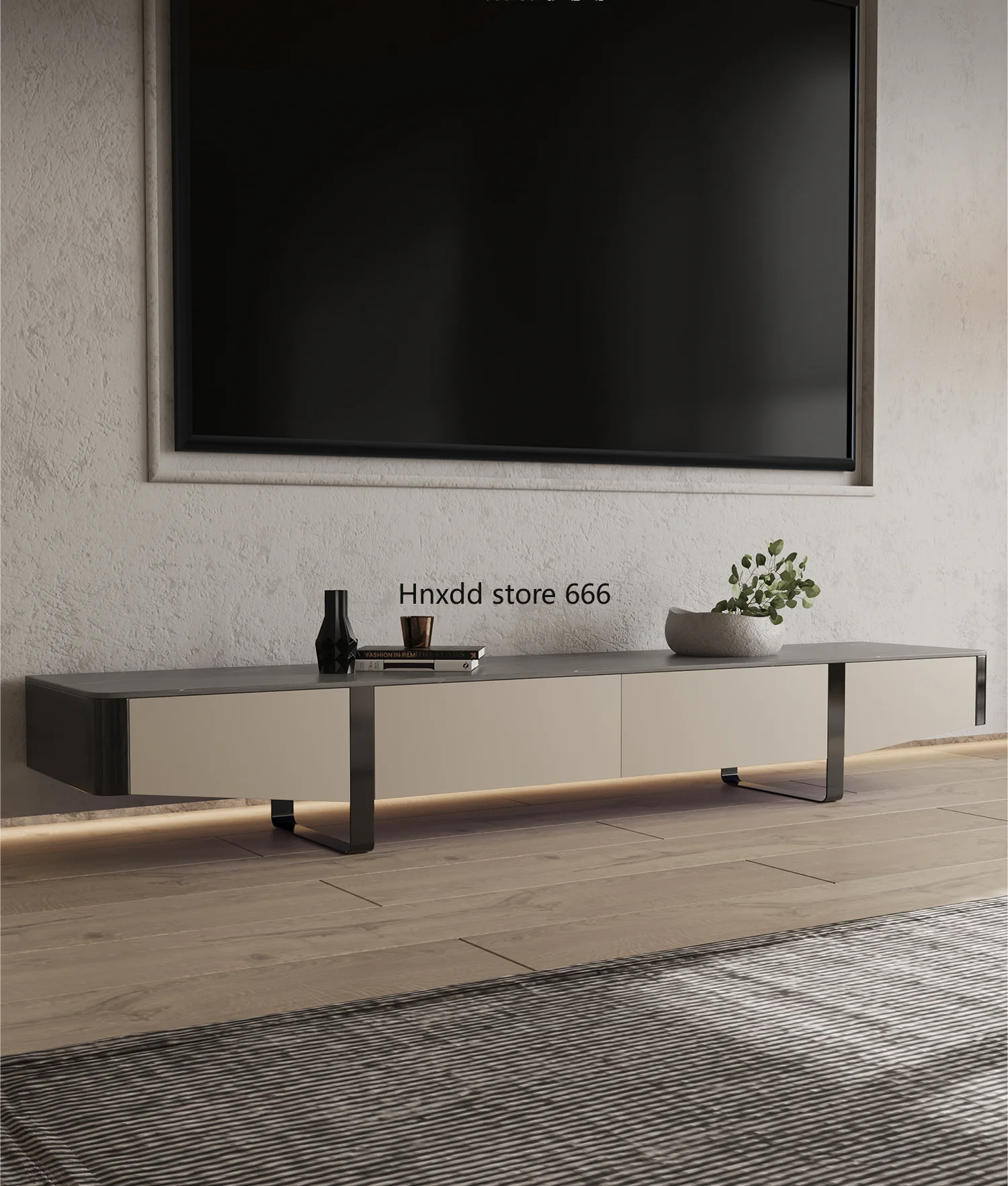 Italian light luxury coffee table TV cabinet combination