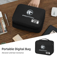 Car Logo Travel Electronic Digital Storage Bag Auto Tidying Accessories For Proton Exora Iriz R3 Wira Saga Satria X50 V6 X70 L5