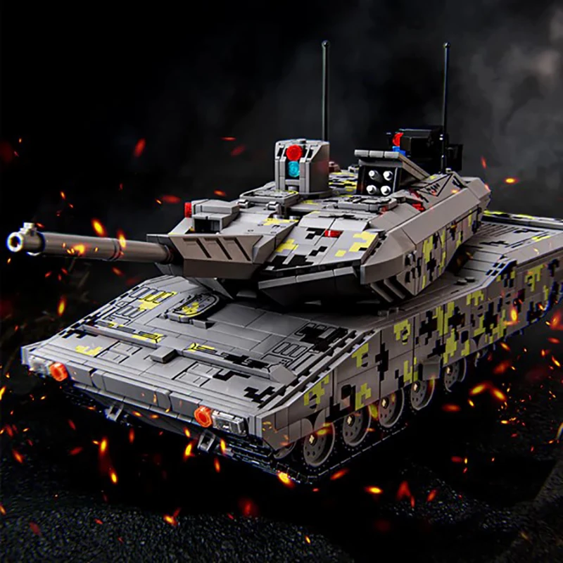 Blocos de construção técnicos militares kf51 panzer, tanque pesado do exército da segunda guerra mundial, 4 figuras, kit de modelo de tijolo, presentes para adultos e crianças, 2235 peças