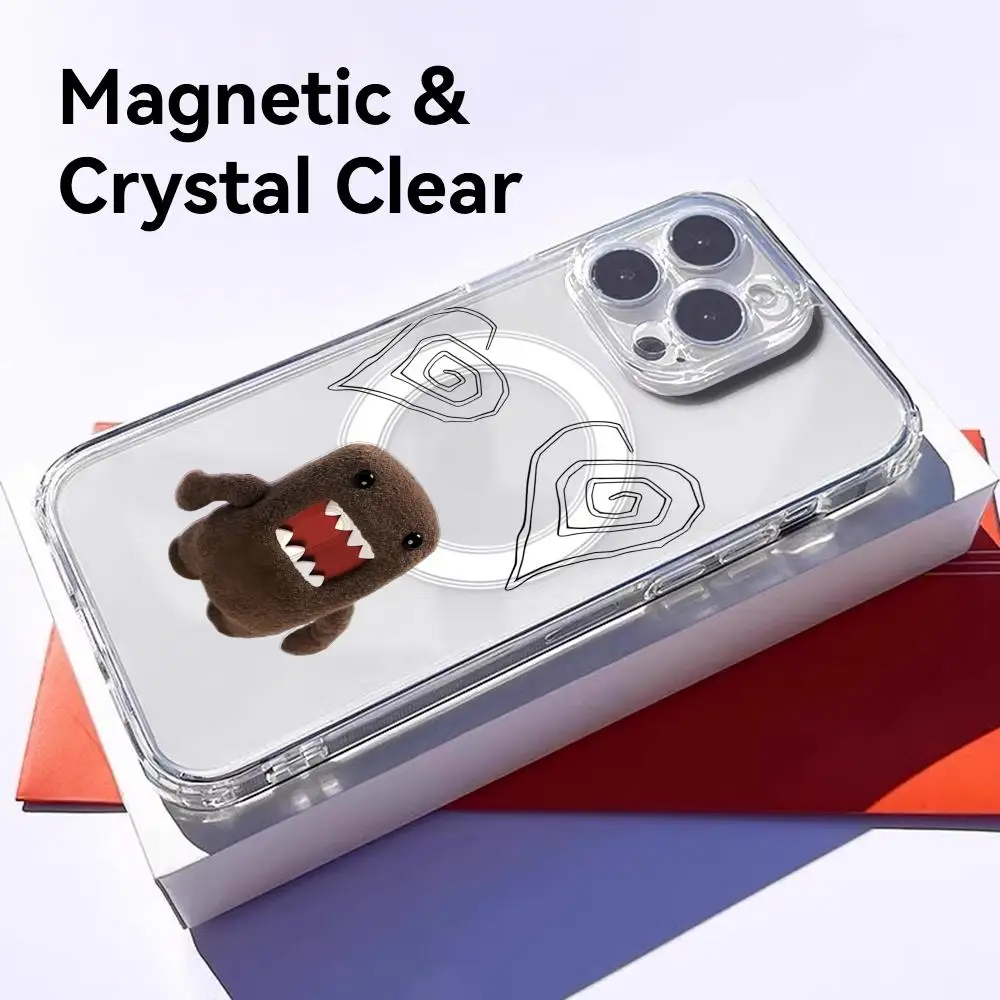 

Anime D-Domo-Kun Phone Case For iPhone 17 16 15 14 13 12 11 Pro Max Plus Clear Magnetic Shockproof Soft TPU Case