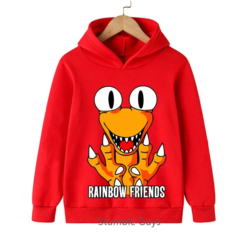 Sudadera con capucha para niños con estampado HD de Roblox, sudadera Rainbow Friends para primavera y otoño