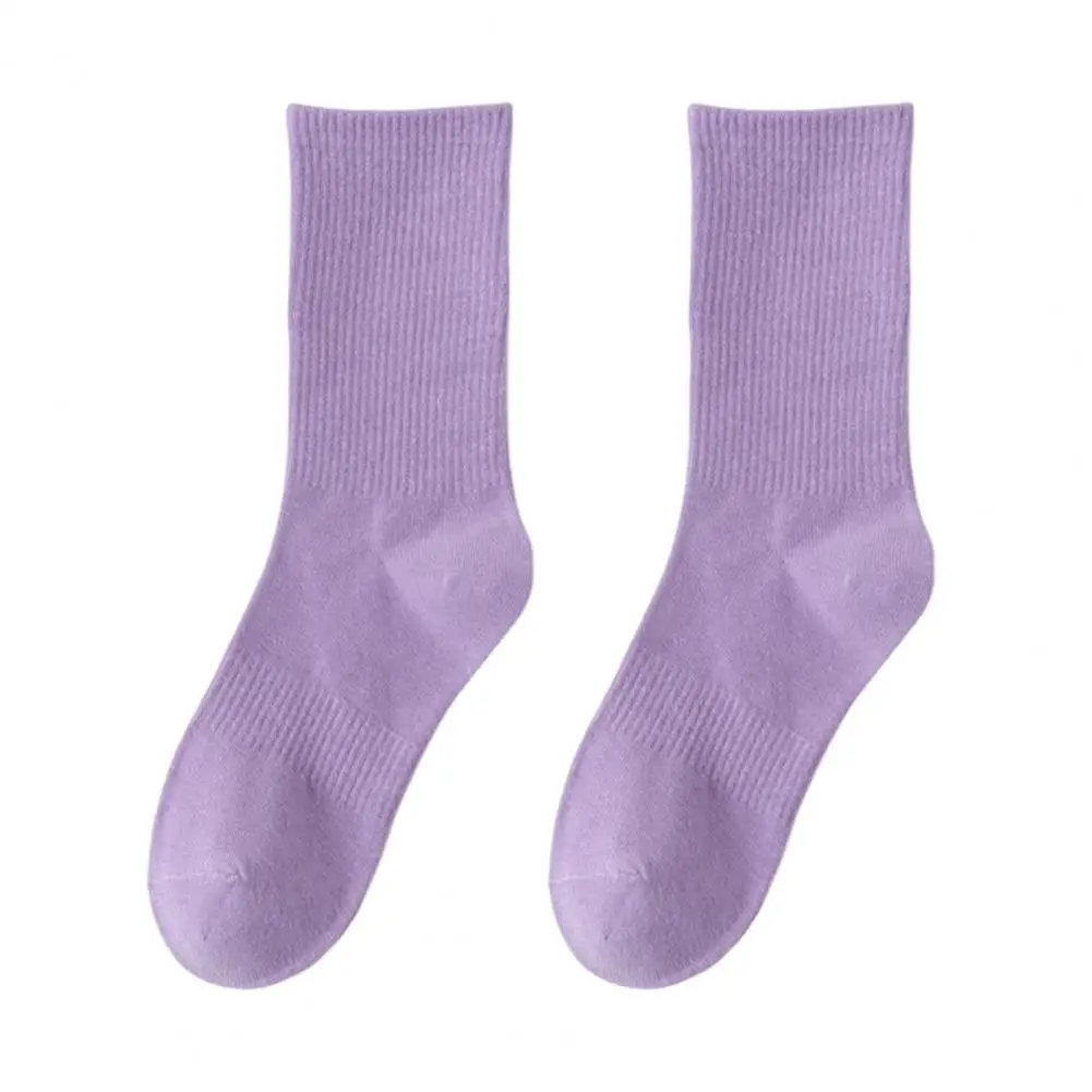 Women Stockings Women's Retro Solid Color Mid-tube Sports Socks with High Elasticity Anti-slip Features for Active for Women