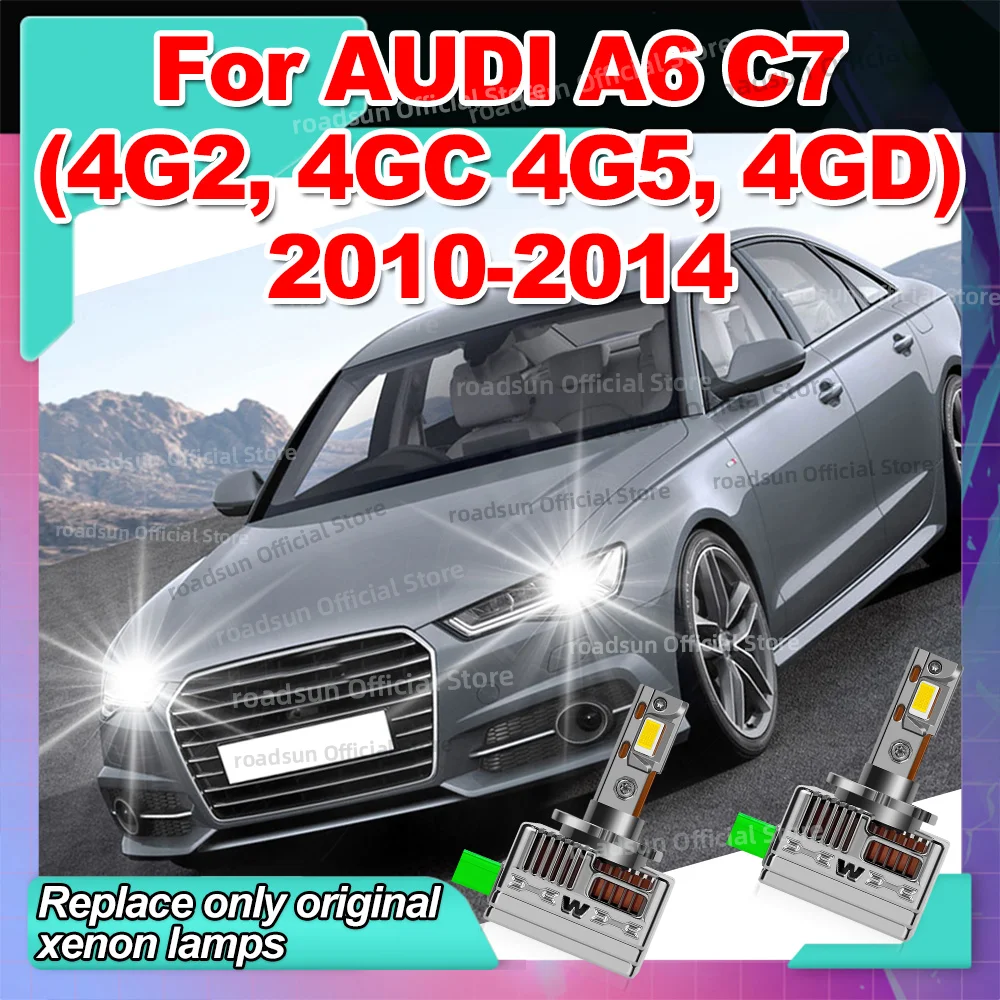 

LED Headlights Canbus 1:1 HID Xenon Lamp 50000LM Turbo LED Bulb For AUDI A6 C7 4G2 4GC 4G5 4GD 2010 2011 2012 2013 2014