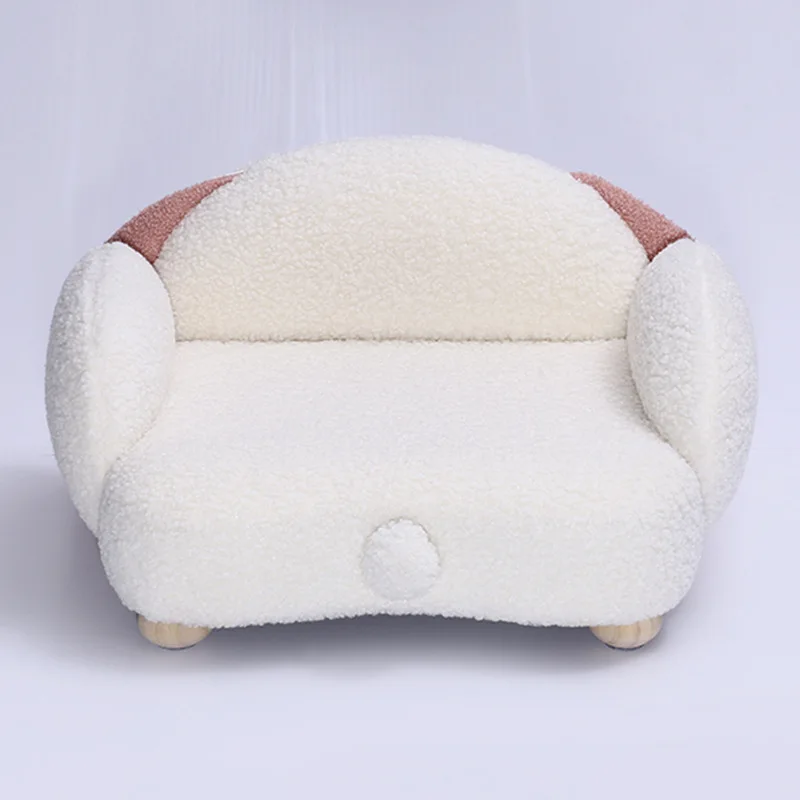 Cartoon Luxury Pet Sofa Bed Winter Warm Comfortable Pet Furniture Solid Pattern House-Style Sustainable Feature for Cats Dogs