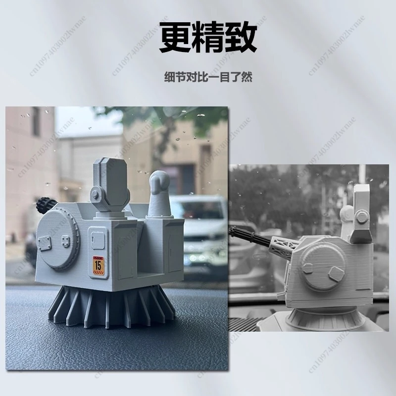 Car Near Anti-gun Ornament, Solar Energy, 360 ° Rotation, Available on The Roof and Inside The Car,Fun Car Ornament