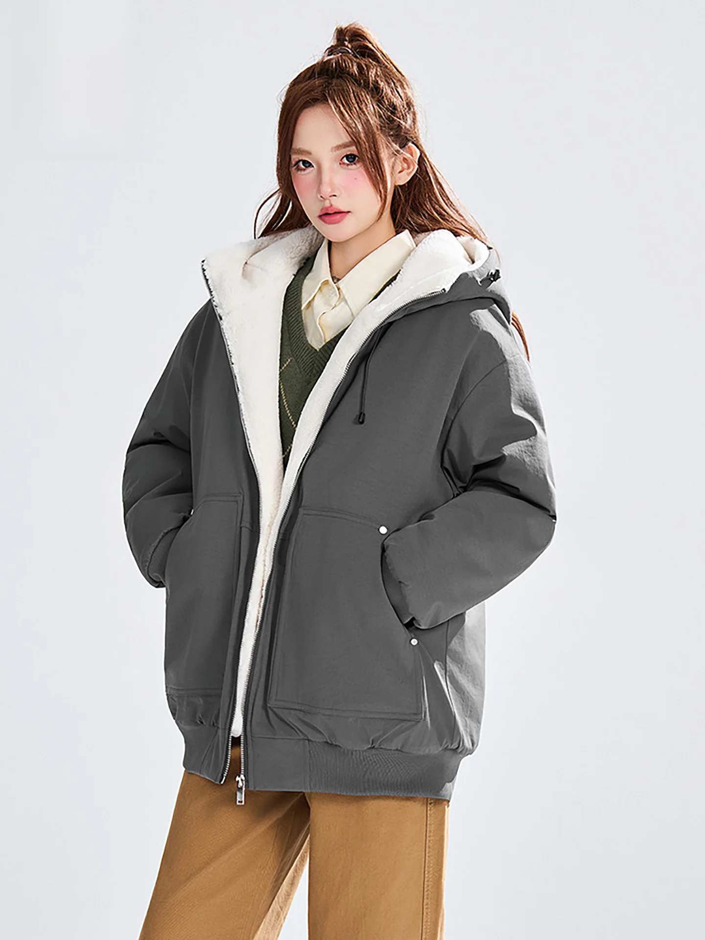 

Мужская зимняя утепленная куртка Nanilu в американском ретро-стиле с капюшоном, теплая верхняя одежда для подростков, универсальный пилотский хлопковый костюм