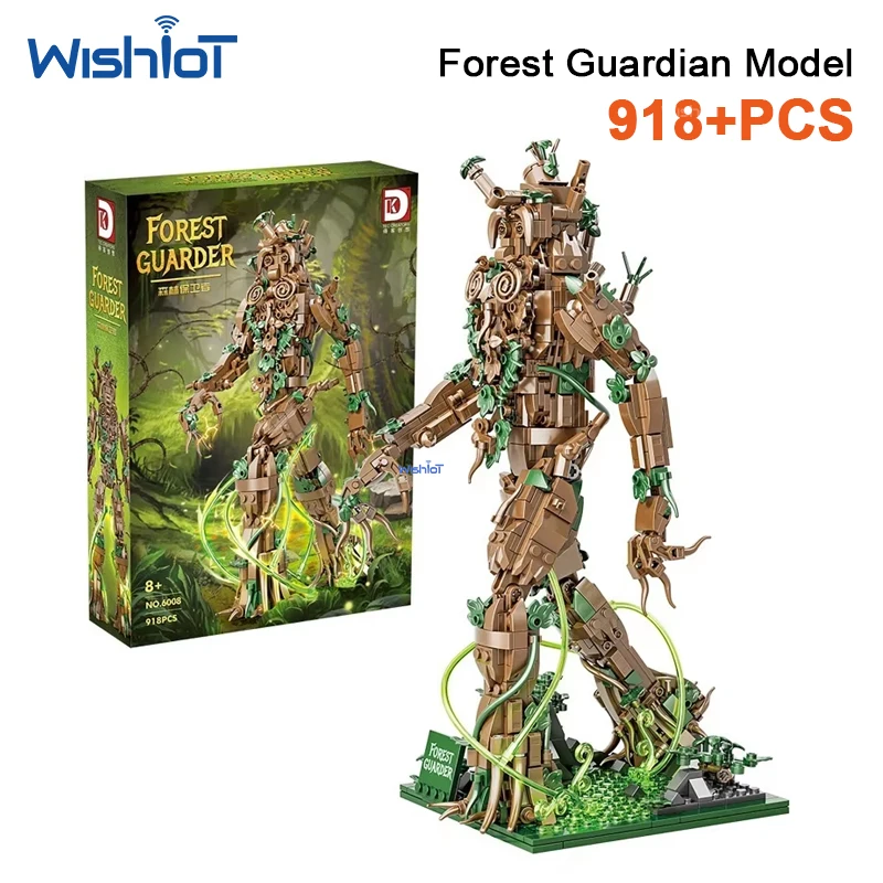 6008 918pcs Forest Defender Model Small Particle Large Military Model Kit Building Block Set Light Up Version DIY Toys Gift
